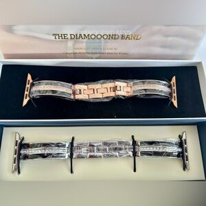 NEW !! Set Of 2 The Diamooond  Watch Bands for iPhone Apple Watch